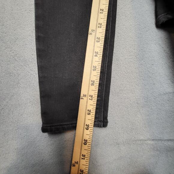 Old Navy Jeans Womens 4 Black Rockstar Super Skinny Distressed Denim Stretch - Picture 6 of 10